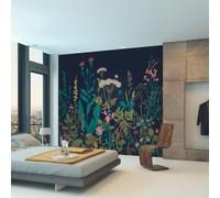 Origin Murals Botanical Fleur - Indigo - Indigo - Medium - W300cm x H240cm