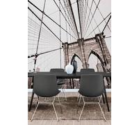Origin Murals Brooklyn Bridge Wall Mural in White | Size: Medium Origin Murals White Medium