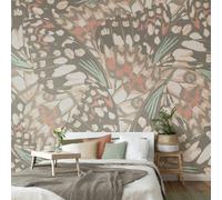 Origin Murals Butterfly Wings - Grey and Blush Pink - Medium - W300cm x H240cm