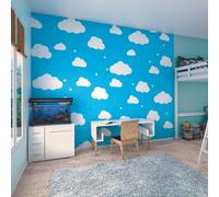 Origin Murals Cartoon Cloudy Sky - Blue - Large - W350cm x H280cm
