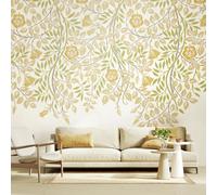 Origin Murals Cascading Rosehip Gold and Olive Wall Mural