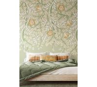 Origin Murals Cascading Rosehip Wall Mural in Pale Green | Size: W300 cm x H240 cm Origin Murals Pale Green W300 cm x H240 cm