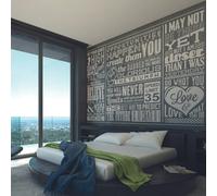 Origin Murals Chalk Quotes Wall Mural - Blackboard - Blackboard - Large - W350cm x H280cm