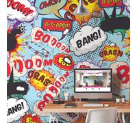 Origin Murals Children's Comic Pop Crash Bang Matt Smooth Paste The Wall Mural 300Cm Wide X 240Cm High