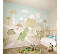 Origin Murals Children's Dinosaur Land Natural Matt Smooth Paste The Wall 350Cm Wide X 280Cm High