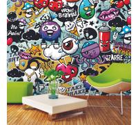 Origin Murals Children's Graffiti Monster Matt Smooth Paste The Wall Mural 350Cm Wide X 280Cm High