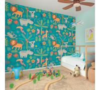 Origin Murals Children's Jungle Animals Matt Smooth Paste The Wall Mural 300Cm Wide X 240Cm High