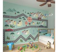 Origin Murals Childrens Mini Car Track And Adventure Matt Smooth Paste The Wall Mural 300Cm Wide X 240Cm High