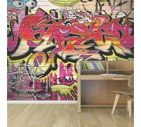 Origin Murals City Graffiti Wall - Multi - Medium - W300cm x H240cm
