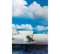 Origin Murals Cloudy Sky Wall Mural in Blue | Size: Large Origin Murals Blue Large