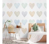 Origin Murals Colour My Heart Neutral Duck Egg - 3 Drop Repeatable Wall Mural