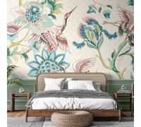 Origin Murals Cranes In Flight Cream Matt Smooth Paste The Wall Mural 350Cm Wide X 280Cm High