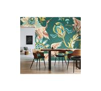 Origin Murals Cranes in Flight Wall Mural in Green | Size: W350 cm x H280 cm Origin Murals Green W350 cm x H280 cm