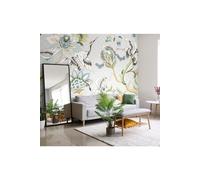 Origin Murals Cranes in Flight Wall Mural in Grey | Size: W300 cm x H240 cm Origin Murals Grey W300 cm x H240 cm