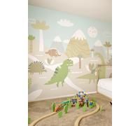 Origin Murals Dinosaur Land Wall Mural in Natural | Size: W350 cm x H280 cm Origin Murals Natural W350 cm x H280 cm