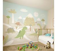 Origin Murals Dinosaur Land Wall Mural - Natural - Large - W350cm x H280cm