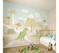 Origin Murals Dinosaur Land Wall Mural - Natural - Medium - W300cm x H240cm