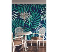 Origin Murals Exotic Jungle Leaves Mural in Green | Size: W350 cm x H280 cm Origin Murals Green W350 cm x H280 cm