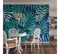 Origin Murals Exotic Jungle Leaves Wall Mural - Green - Medium - W300cm x H240cm