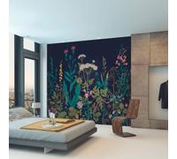 Origin Murals Floral Botanical Dark Blue Matt Smooth Paste The Wall Mural 300Cm Wide X 240Cm High