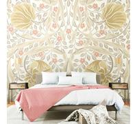 Origin Murals Flower Circle - Linen and Blush - Medium - W300cm x H240cm