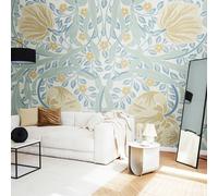 Origin Murals Flower Circle - Soft Blue - Large - W350cm x H280cm
