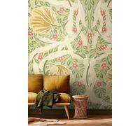 Origin Murals Flower Circle Wall Mural in Olive | Size: W350 cm x H280 cm Origin Murals Olive W350 cm x H280 cm
