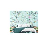 Origin Murals Flower Tree Wall Mural in Blue | Size: W300 cm x H240 cm Origin Murals Blue W300 cm x H240 cm
