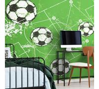Origin Murals Football Grunge Texture - Green - Medium - W300cm x H240cm