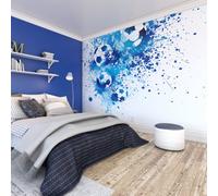 Origin Murals Football Splash Blue Matt Smooth Paste The Wall Mural 350Cm Wide X 280Cm High