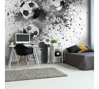 Origin Murals Football Splash Grey Wall Mural