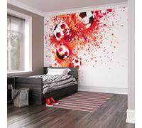 Origin Murals Football Splash Red Matt Smooth Paste The Wall Mural 300Cm Wide X 240Cm High