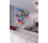 Origin Murals Football Splash Wall Mural | Size: W300 cm x H240 cm Origin Murals Multicolor W300 cm x H240 cm