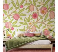 Origin Murals Fruit and Foliage - Rose and Apple Green - Medium - W300cm x H240cm