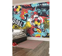 Origin Murals Games Splash Wall Mural in Red | Size: W300 cm x H240 cm Origin Murals Red W300 cm x H240 cm