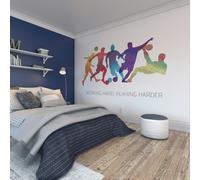 Origin Murals Geo Footballers Wall Mural - Large - W350cm x H280cm