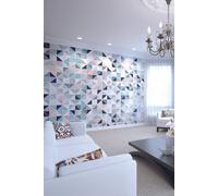 Origin Murals Geometry Wall Mural in Pink | Size: W300 cm x H240 cm Origin Murals Pink W300 cm x H240 cm