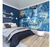 Origin Murals Graffiti Basketball - Blue - Medium - W300cm x H240cm