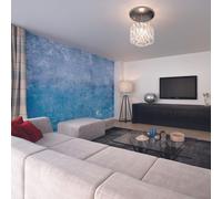 Origin Murals Grunge Distressed Effect Wall Mural - Blue - Medium - W300cm x H240cm