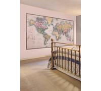 Origin Murals Historic World Map Wall Mural in Natural | Size: W350 cm x H280 cm Origin Murals Natural W350 cm x H280 cm