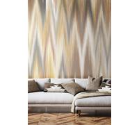 Origin Murals Ikat Zig Zag Wall Mural in Natural | Size: W350 cm x H280 cm Origin Murals Natural W350 cm x H280 cm