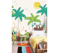 Origin Murals Jungle Animals Wall Mural in Green | Size: W300 cm x H240 cm Origin Murals Green W300 cm x H240 cm