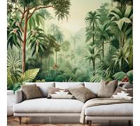 Origin Murals Jungle Trees - Forest Green Matt Smooth Paste The Wall Mural 300Cm Wide X 240Cm High