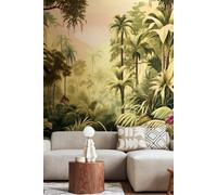 Origin Murals Jungle Trees Wall Mural in Olive | Size: W350 cm x H280 cm Origin Murals Olive W350 cm x H280 cm