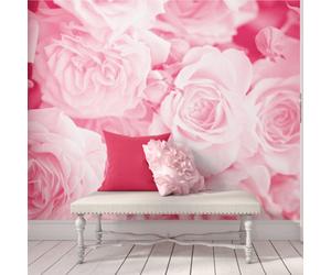 Origin Murals Large Pink Petals Matt Smooth Paste The Wall Mural 300Cm Wide X 240Cm High