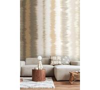 Origin Murals Linear Stripe Matt Smooth Paste the Wall Mural in Grey | Size: W300 cm x H240 cm Origin Murals Grey W300 cm x H240 cm