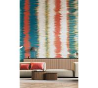 Origin Murals Linear Stripe Matt Smooth Paste the Wall Mural in Teal | Size: W300 cm x H240 cm Origin Murals Teal W300 cm x H240 cm