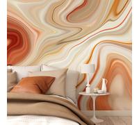 Origin Murals Marbled Ink Cinnamon Wall Mural