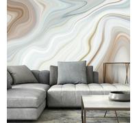Origin Murals Marbled Ink - Cloud - Soft Teal - Large - W350cm x H280cm