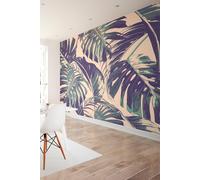 Origin Murals Misty Mountain Lake Wall Mural in Pink | Size: W300 cm x H240 cm Origin Murals Pink W300 cm x H240 cm